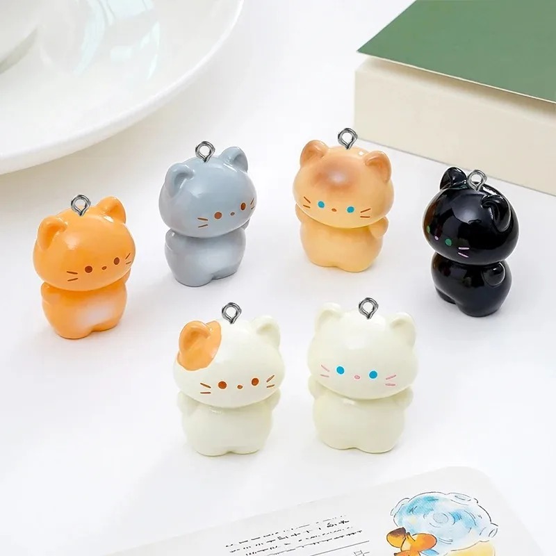Resin Art Hanging - 10 Pack Sweet 3D Standing Kitten