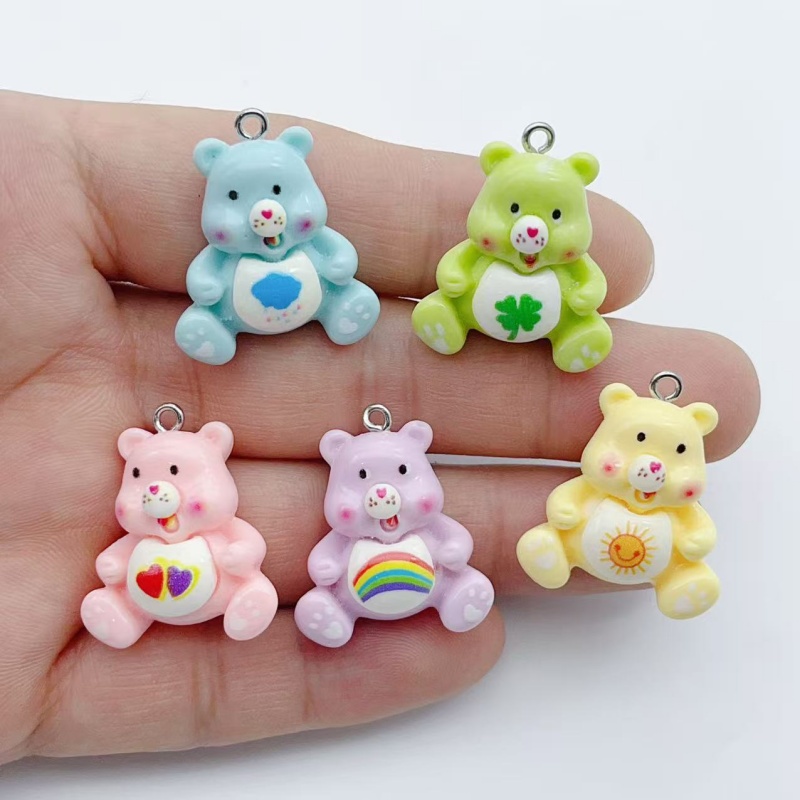 Resin Art Hanging - 10pcs cartoon animal charm pendant DIY