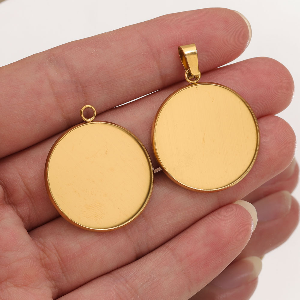Resin Art Hanging - 10pcs Stainless Steel Gold Pendants Resin