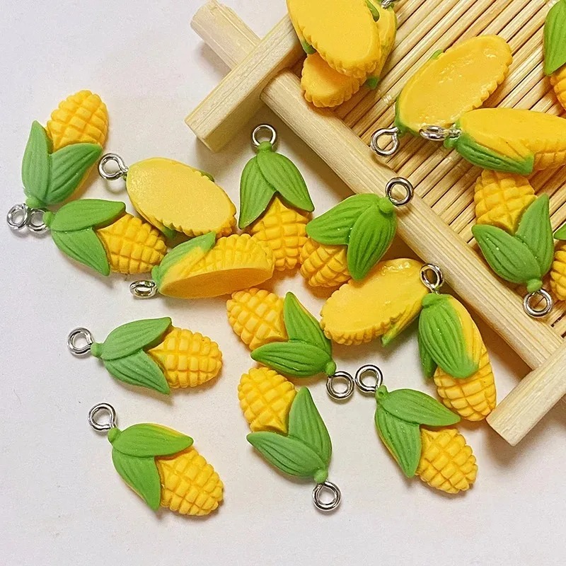 20Pcs Funny Mini Corn Vegetabl - Resin Art Hanging ulasan dan harga