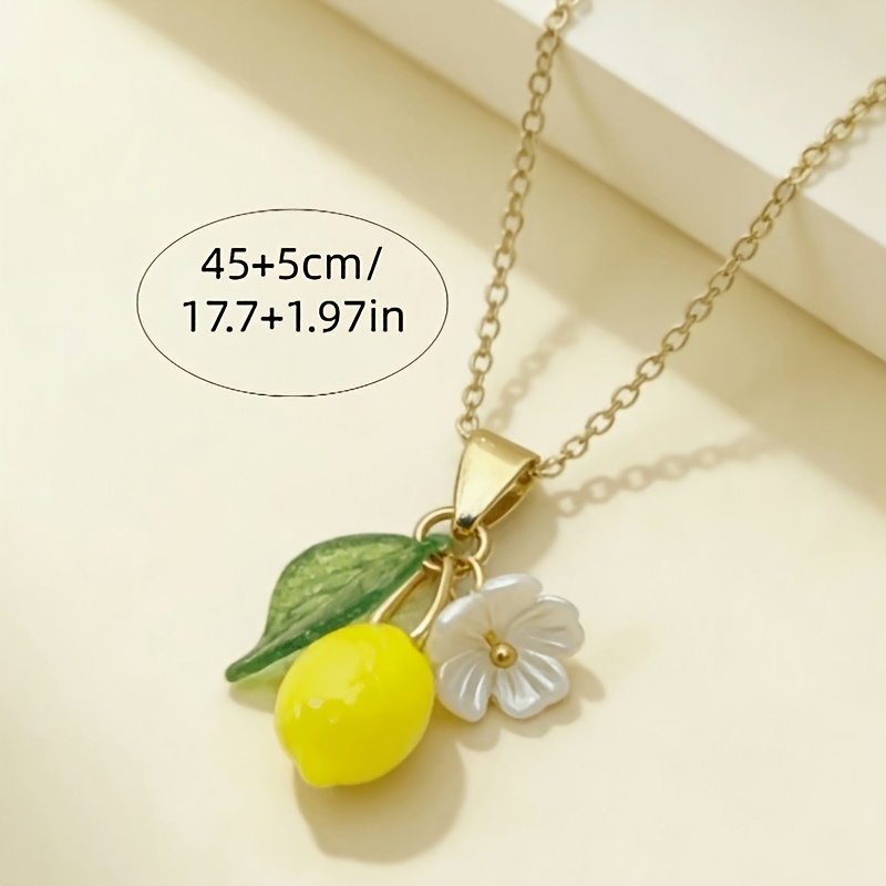 1Pc Fresh Cute Lemon Flower Re - Resin Art Hanging ulasan dan harga