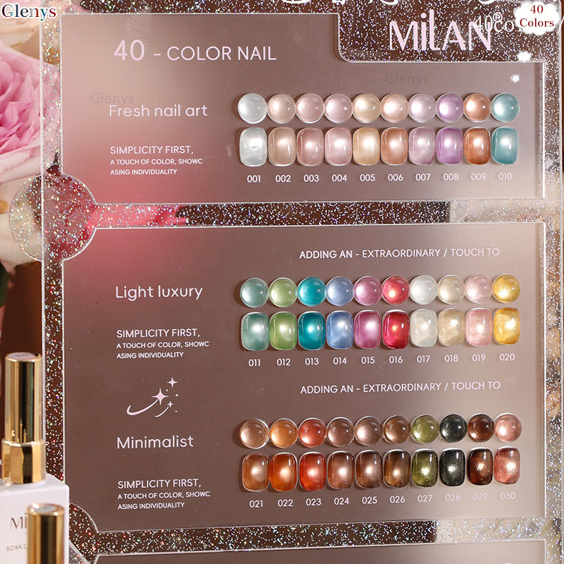 Glenys 40 color cat's eye nail - Resin Art Learning ulasan dan harga