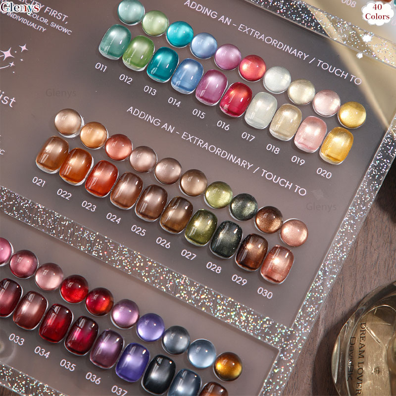Glenys 40 color cat's eye nail - Resin Art Learning ulasan dan harga