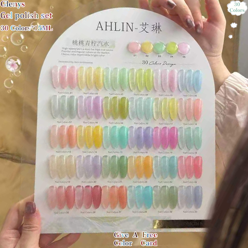 Glenys 30 color nail polish gl - Resin Art Learning ulasan dan harga