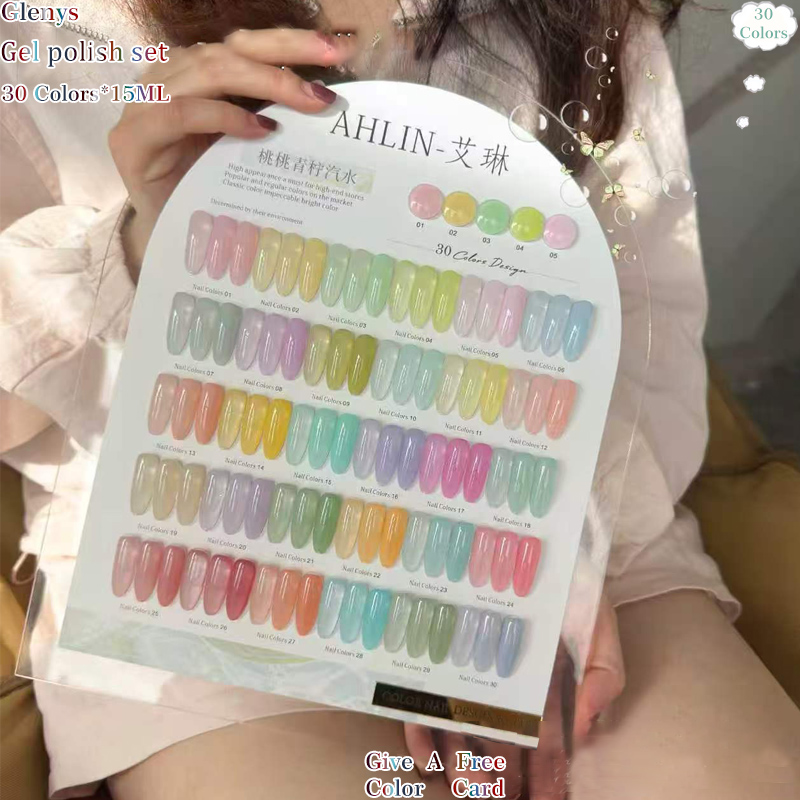 Glenys 30 color nail polish gl - Resin Art Learning ulasan dan harga