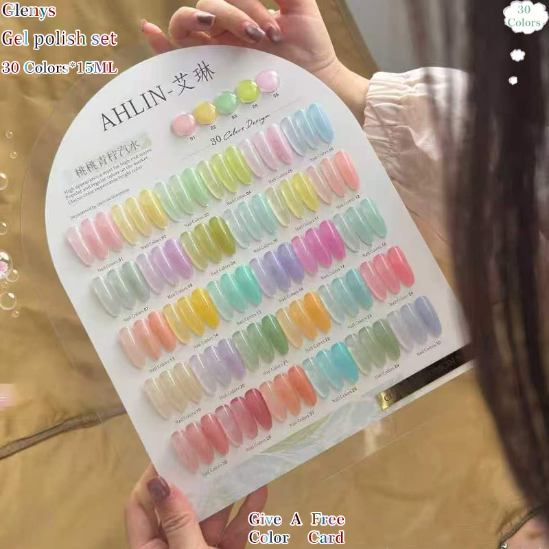 Glenys 30 color nail polish gl - Resin Art Learning ulasan dan harga