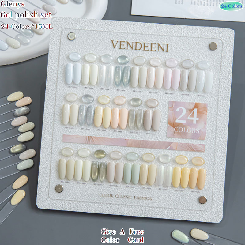 Glenys 24 color cat's eye nail - Resin Art Learning ulasan dan harga