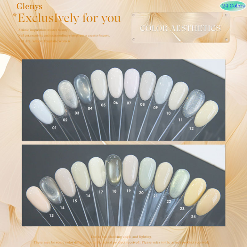 Glenys 24 color cat's eye nail - Resin Art Learning ulasan dan harga