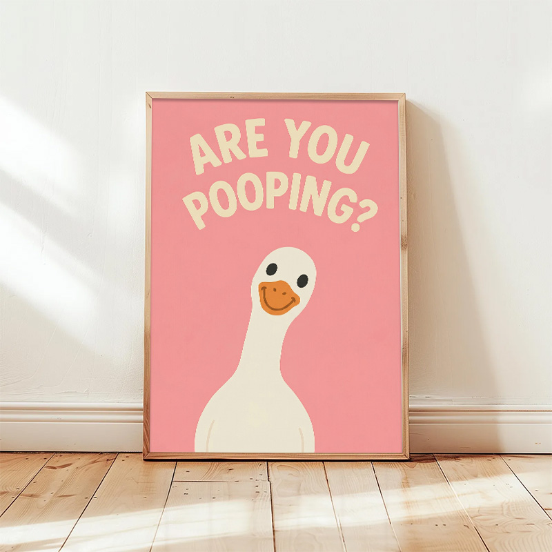 Funny Pink Duck Bathroom Diamo - Resin Art Quotes ulasan dan harga