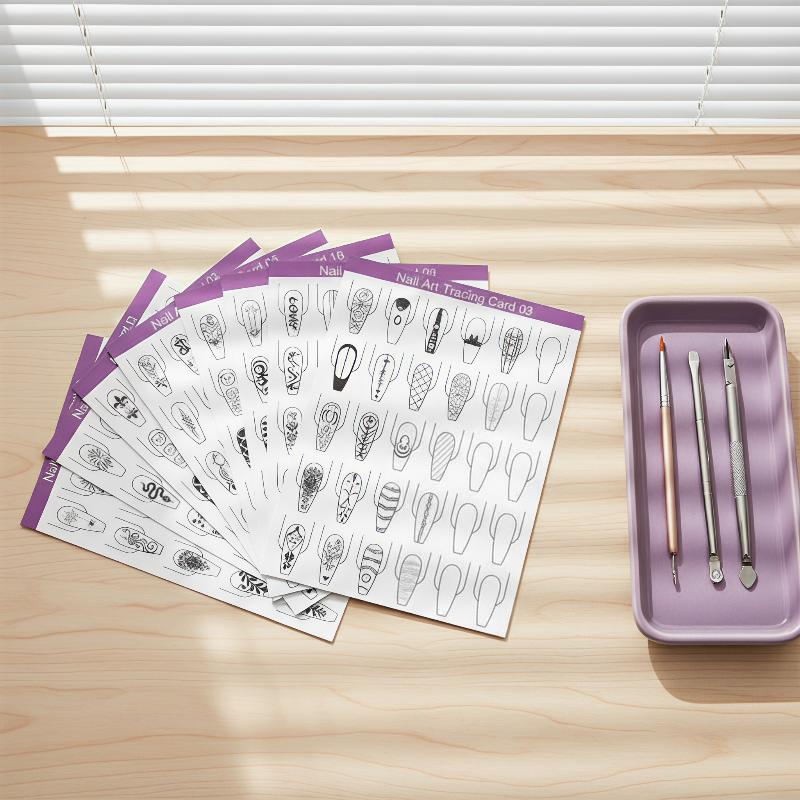 10 Pcs Nail Art Painting Pract - Resin Art Learning ulasan dan harga