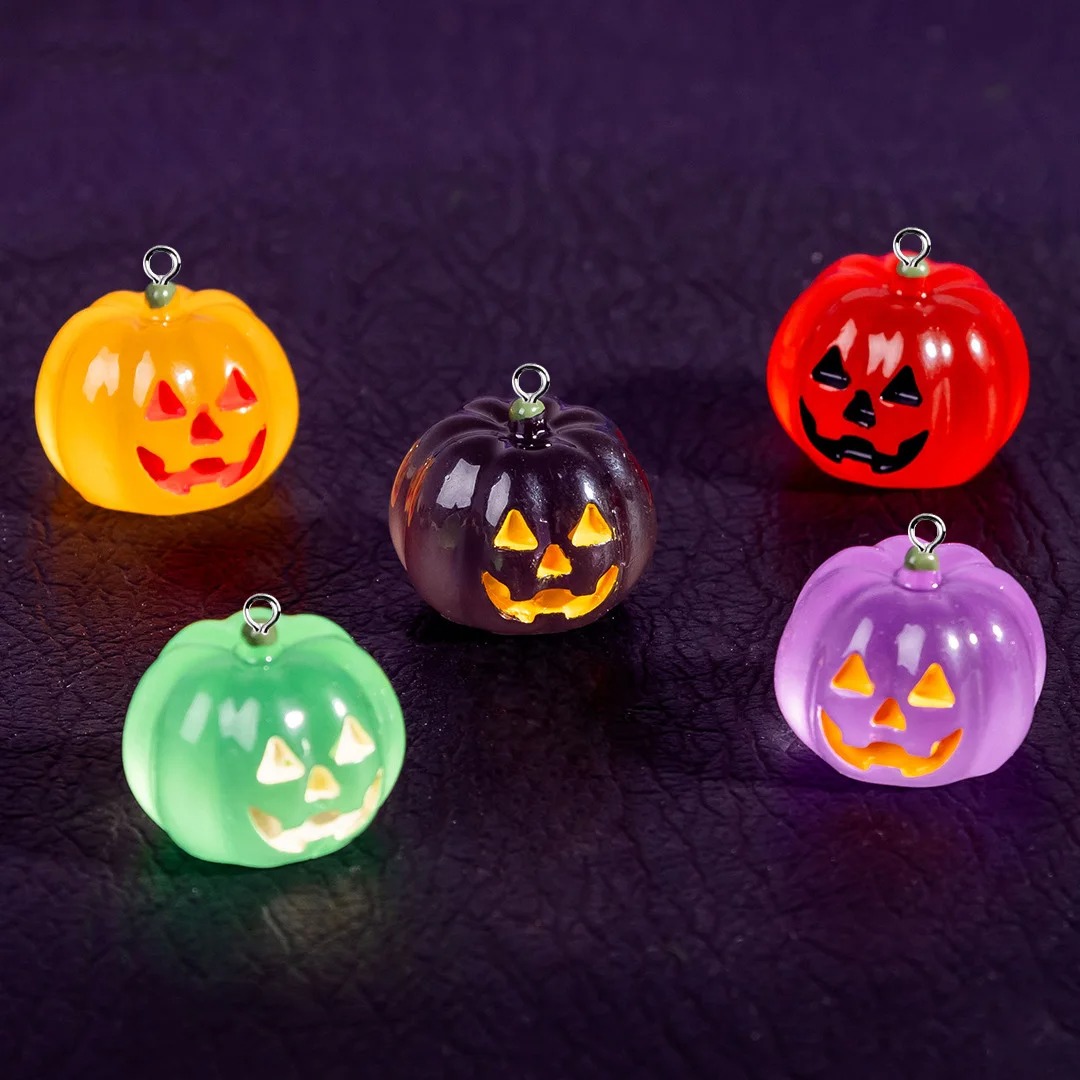 5Pcs Kawaii Luminous Pumpkin R - Resin Art Hanging ulasan dan harga