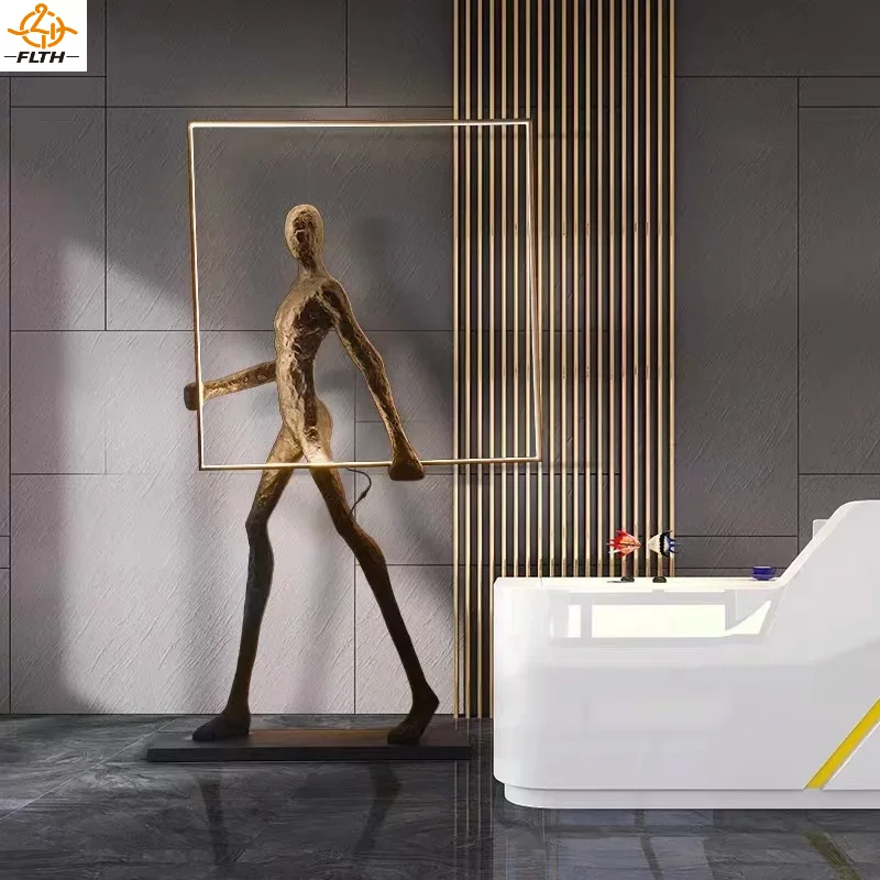 Humanoid Art Sculpture Floor L - Resin Art Floor Design ulasan dan harga