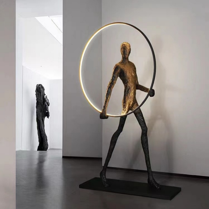 Humanoid Art Sculpture Floor L - Resin Art Floor Design ulasan dan harga