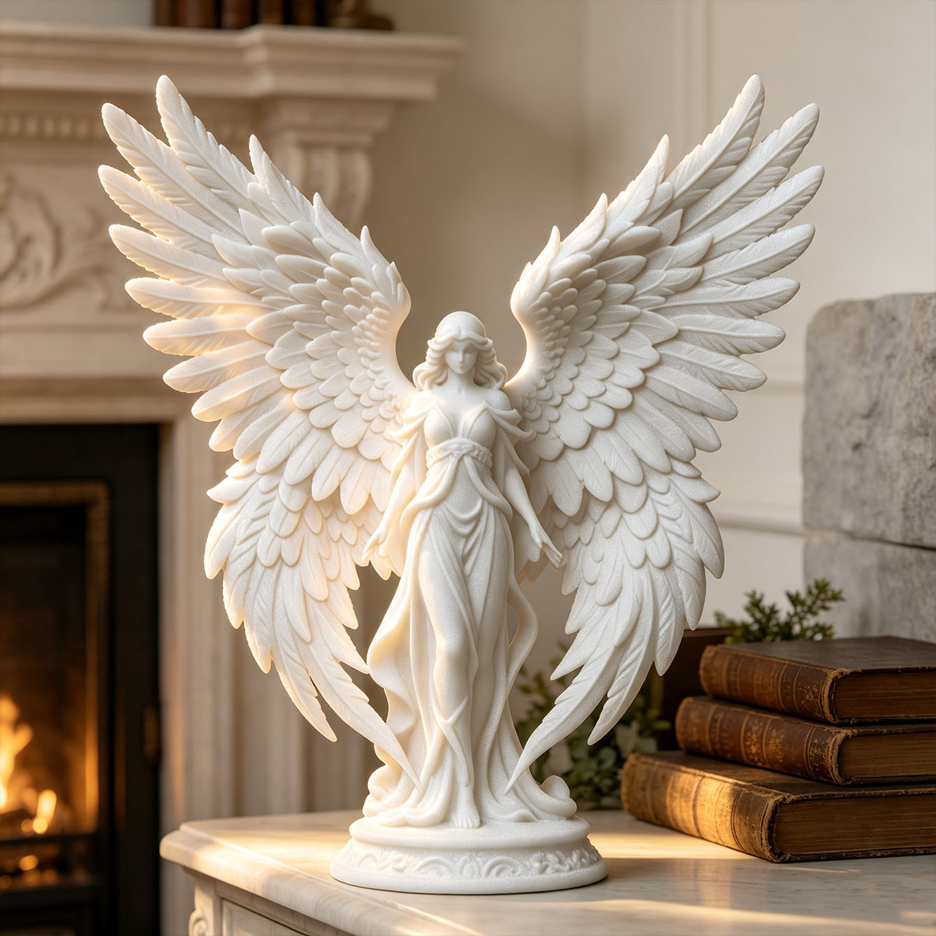Light Luxury 3D Printed Angel  - Resin Art Light ulasan dan harga