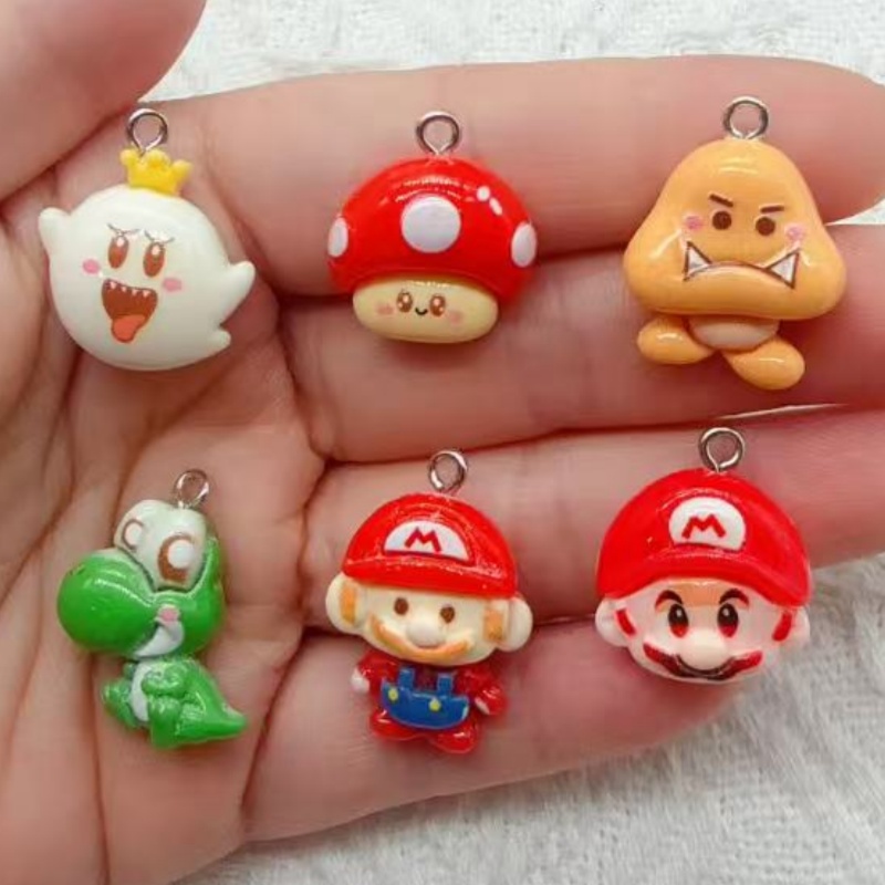 10pcs resin cartoon pendant, D - Resin Art Hanging ulasan dan harga