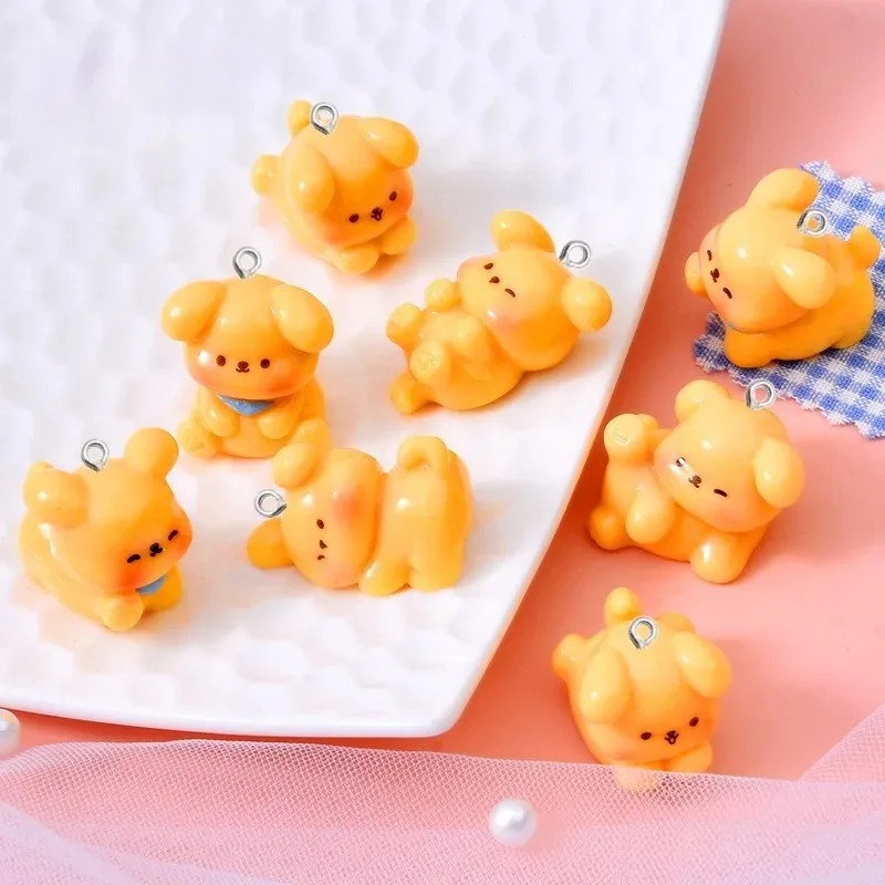 10Pcs Cute Cartoon Dog Acrylic - Resin Art Hanging ulasan dan harga